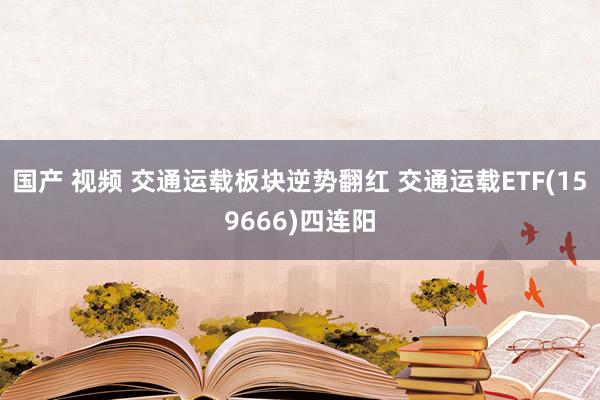 国产 视频 交通运载板块逆势翻红 交通运载ETF(159666)四连阳