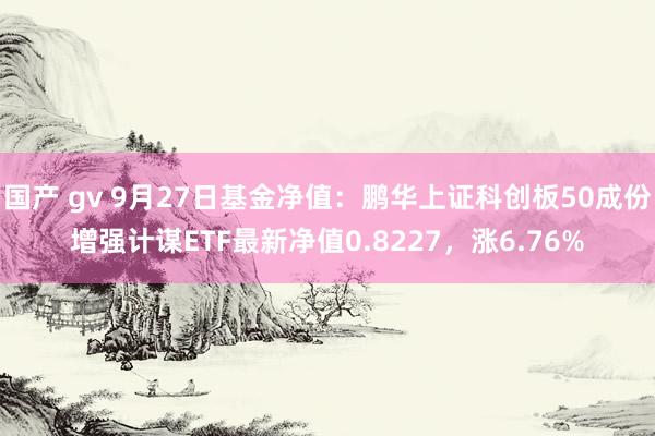 国产 gv 9月27日基金净值：鹏华上证科创板50成份增强计谋ETF最新净值0.8227，涨6.76%