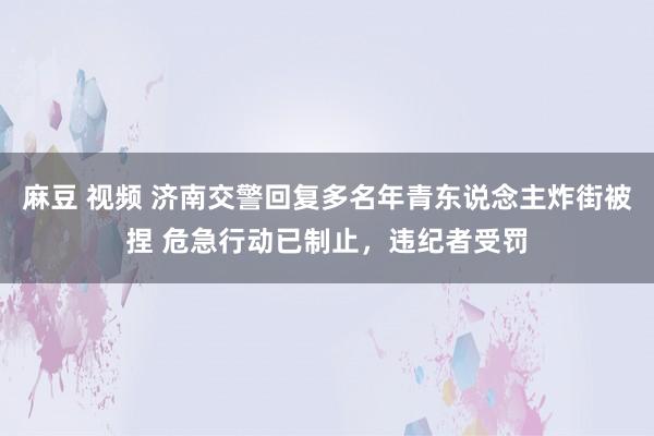 麻豆 视频 济南交警回复多名年青东说念主炸街被捏 危急行动已制止，违纪者受罚