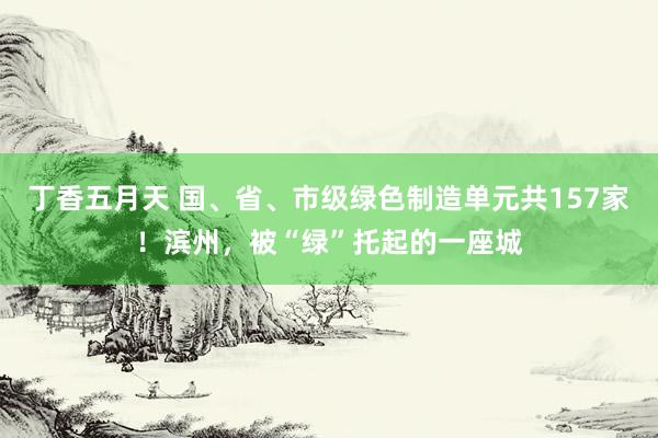 丁香五月天 国、省、市级绿色制造单元共157家！滨州，被“绿”托起的一座城