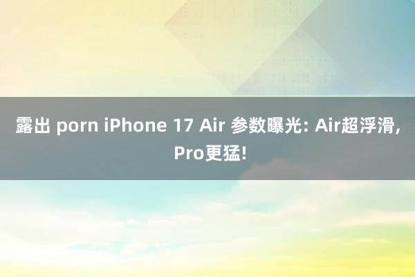 露出 porn iPhone 17 Air 参数曝光: Air超浮滑， Pro更猛!