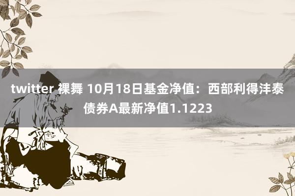 twitter 裸舞 10月18日基金净值：西部利得沣泰债券A最新净值1.1223