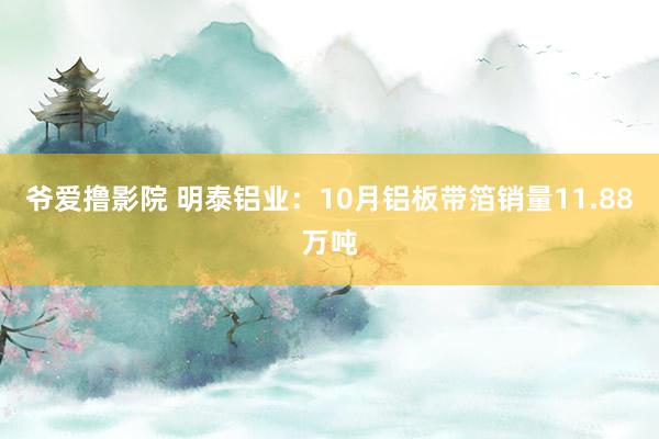 爷爱撸影院 明泰铝业：10月铝板带箔销量11.88万吨