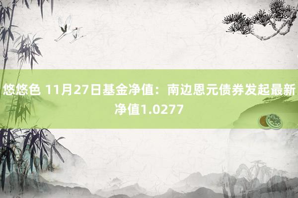 悠悠色 11月27日基金净值：南边恩元债券发起最新净值1.0277