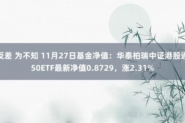 反差 为不知 11月27日基金净值：华泰柏瑞中证港股通50ETF最新净值0.8729，涨2.31%