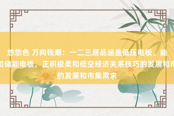 悠悠色 万向钱潮：一二三居品涵盖低压电板、能源电板和储能电板，正积极柔和低空经济关系技巧的发展和市集需求