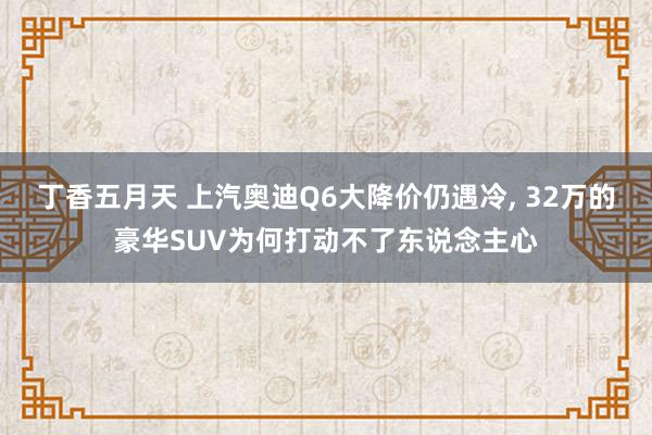 丁香五月天 上汽奥迪Q6大降价仍遇冷， 32万的豪华SUV为何打动不了东说念主心