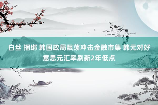 白丝 捆绑 韩国政局飘荡冲击金融市集 韩元对好意思元汇率刷新2年低点