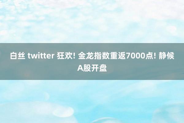 白丝 twitter 狂欢! 金龙指数重返7000点! 静候A股开盘