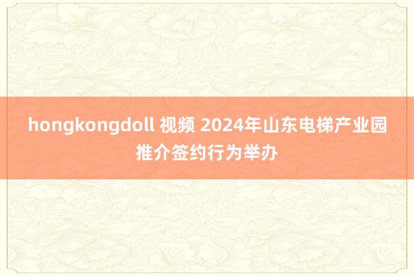 hongkongdoll 视频 2024年山东电梯产业园推介签约行为举办