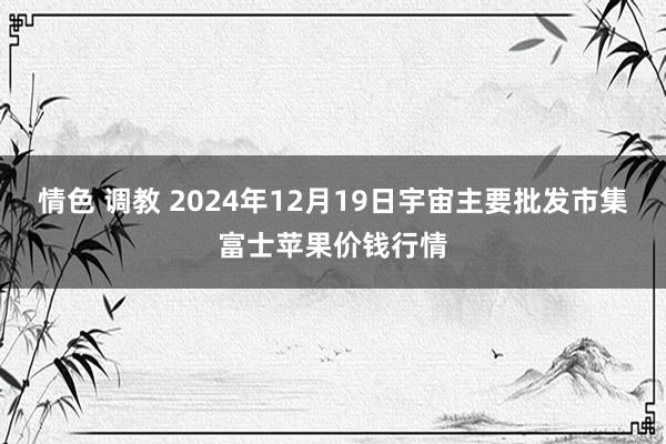 情色 调教 2024年12月19日宇宙主要批发市集富士苹果价钱行情