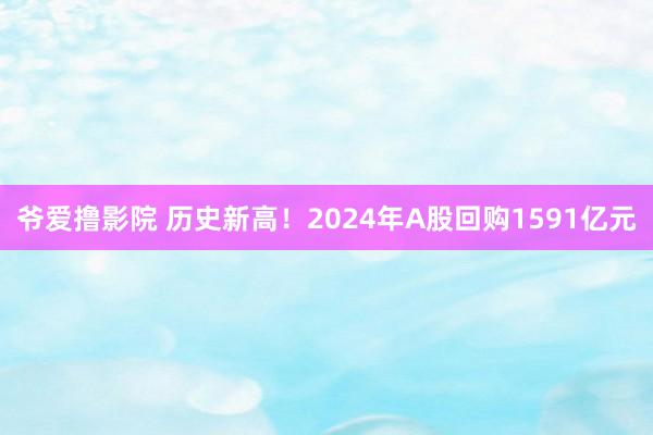 爷爱撸影院 历史新高！2024年A股回购1591亿元