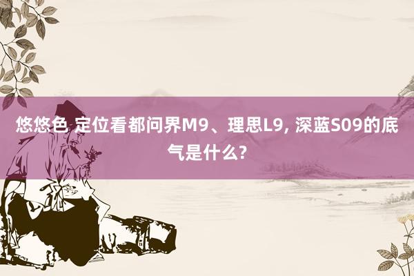 悠悠色 定位看都问界M9、理思L9， 深蓝S09的底气是什么?